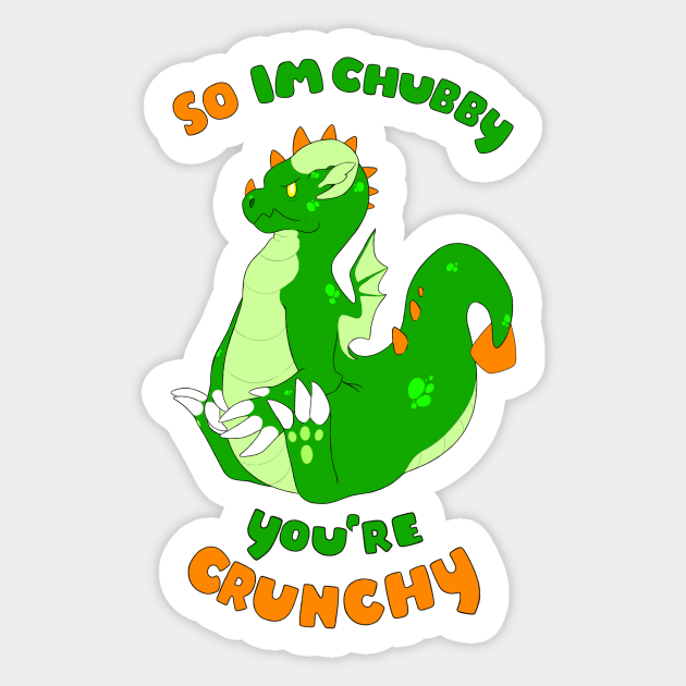 Chubby Grump Green Sticker by BlazerbunnyWDM